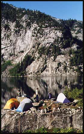A bright morning at camp